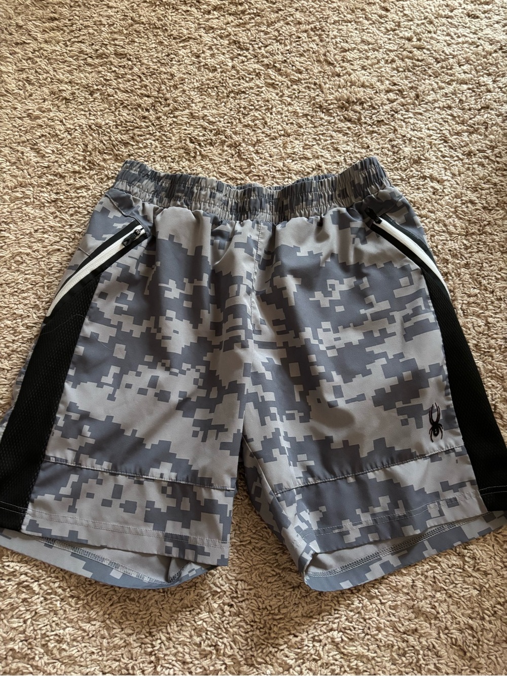 Spyder Men's Gray Digital Camo Athletic Shorts
